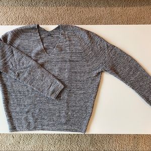 Soft Knit Cotton Oversized V-Neck Sweater